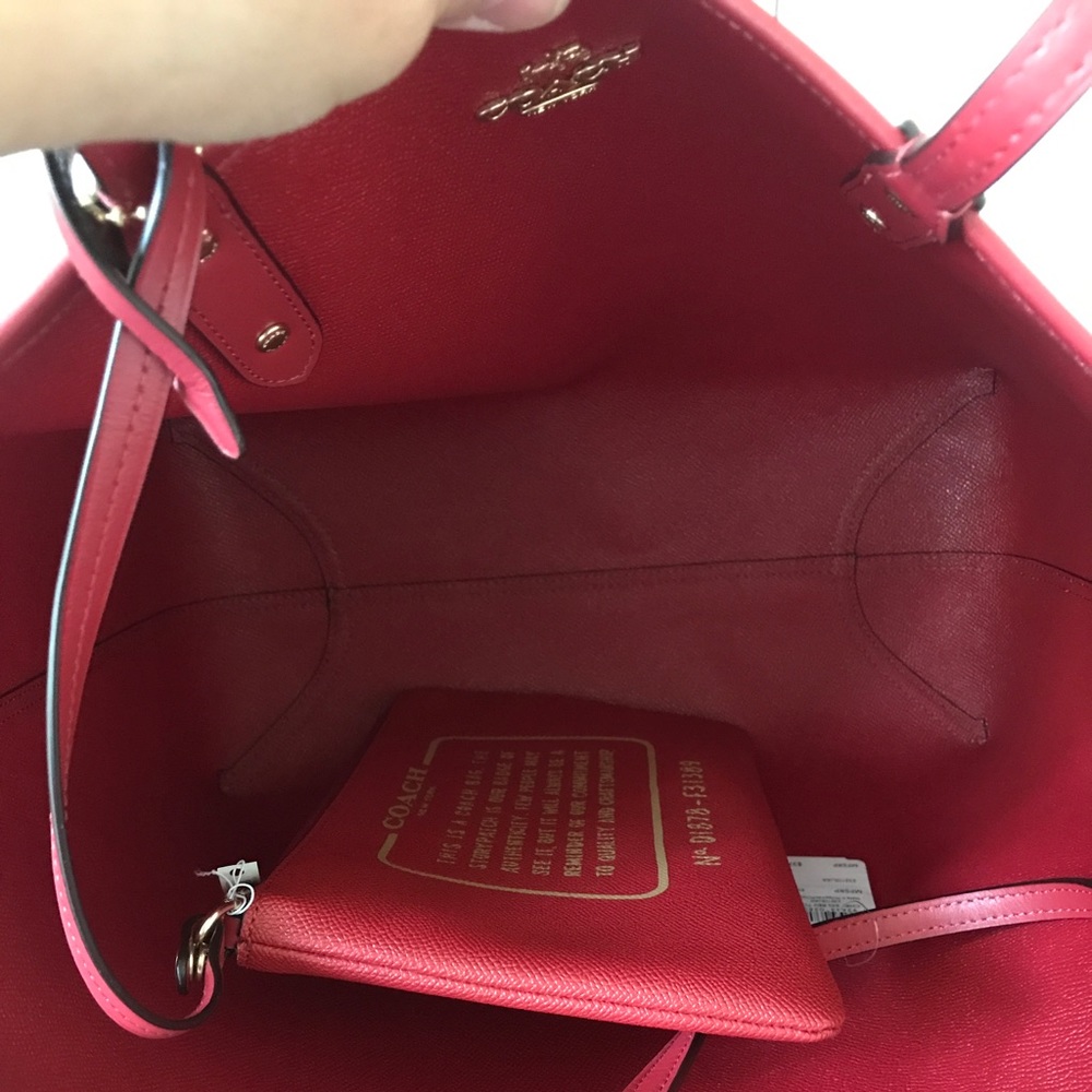💦🌸coach reversible tote🌸shoulder bag/large - Picture 7 of 8